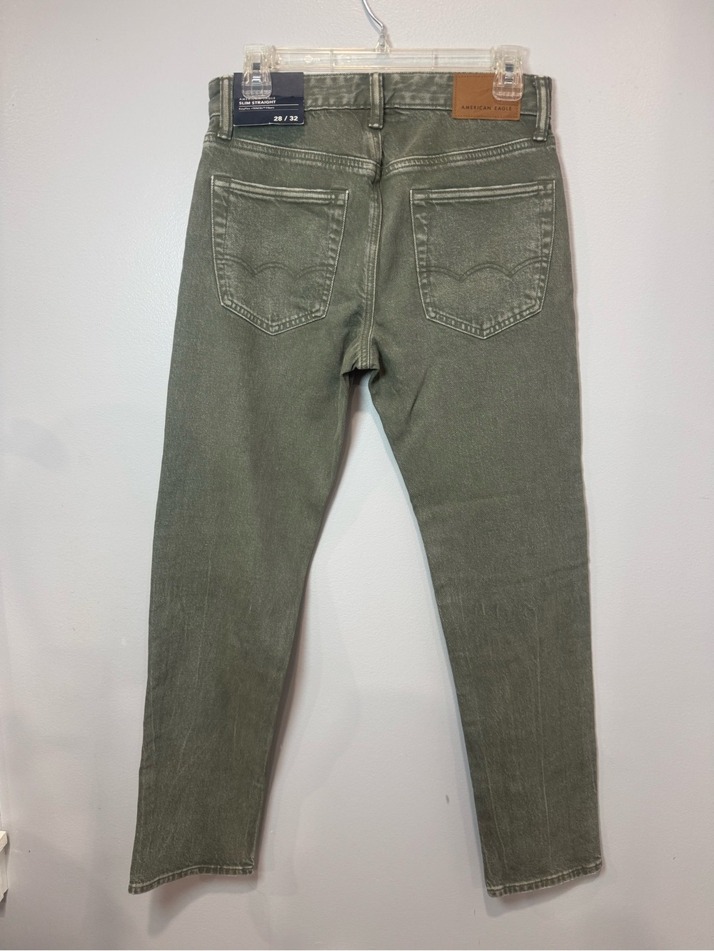 American Eagle Men's EasyFlex Tencel Slim Straight Jeans Green 28/32 New NWT - Picture 4 of 11